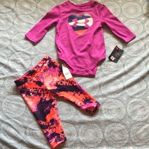 Under Armour 2 piece baby 9-12 months bodysuit